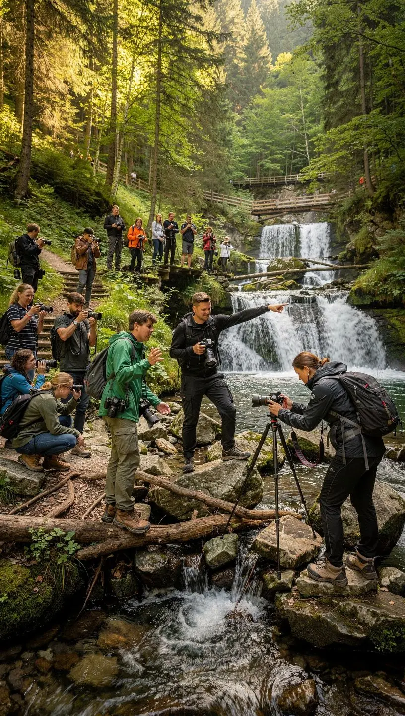 Impozantný hrad Orava obklopený zelenými lesmi a kopcami s jasným svetlom pre fotografovanie.